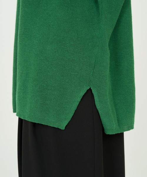 conges payes ADIEU TRISTESSE（コンジェ ペイエ アデュートリステス）の「片畦セーラーポロ（ニット/セーター・レディース・ホワイト/グリーン/ネイビー・FREE）」の10枚目の写真