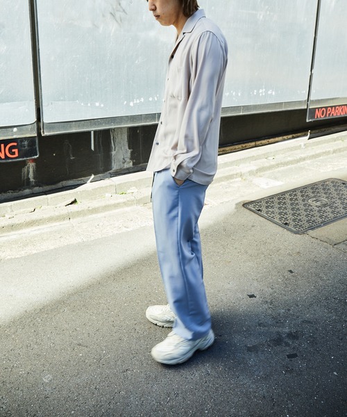 PUBLUX（パブリュクス）の「【PUBLUX/パブリュクス】レギュラーカラーサテンシャツ（シャツ/ブラウス・メンズ・ベージュ/ブラック/グリーン・マルチサイズ）」の11枚目の写真