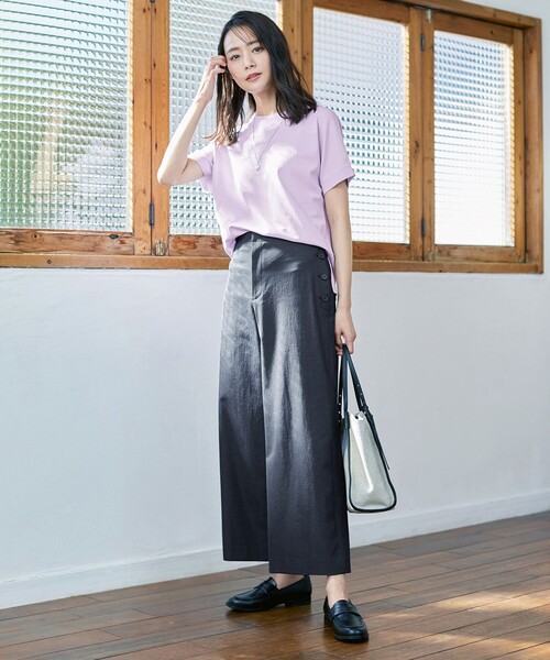 J.PRESS Ladies(J.プレス レディス)の「【WEB限定カラーあり・洗える・イージーケア】コンフォートストレッチ ニット(ニット/セーター・レディース・スモーキーグリーン系/ふじ色系/オレンジ系/ホワイト系・SMALL)」の22枚目の写真