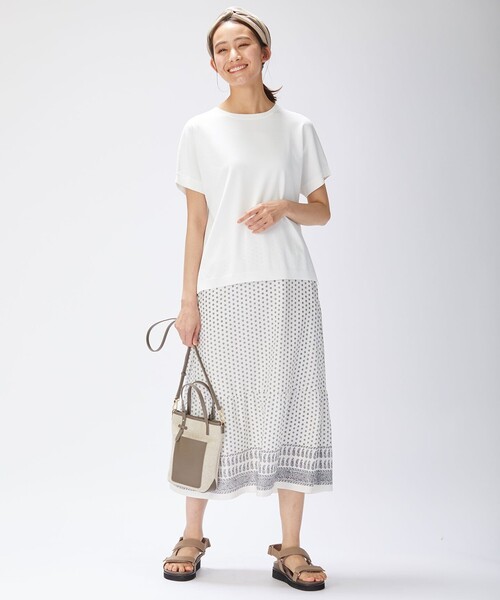 J.PRESS Ladies(J.プレス レディス)の「【WEB限定カラーあり・洗える・イージーケア】コンフォートストレッチ ニット(ニット/セーター・レディース・スモーキーグリーン系/ふじ色系/オレンジ系/ホワイト系・SMALL)」の20枚目の写真