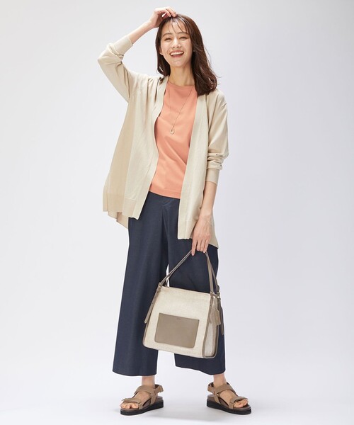 J.PRESS Ladies(J.プレス レディス)の「【WEB限定カラーあり・洗える・イージーケア】コンフォートストレッチ ニット(ニット/セーター・レディース・スモーキーグリーン系/ふじ色系/オレンジ系/ホワイト系・SMALL)」の18枚目の写真