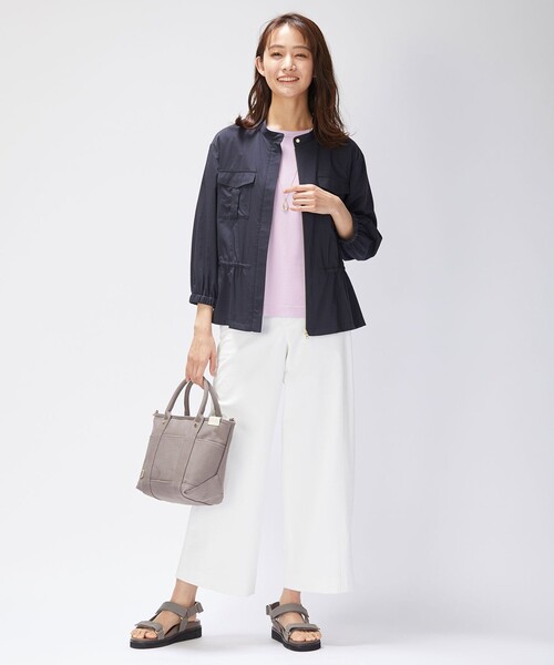 J.PRESS Ladies(J.プレス レディス)の「【WEB限定カラーあり・洗える・イージーケア】コンフォートストレッチ ニット(ニット/セーター・レディース・スモーキーグリーン系/ふじ色系/オレンジ系/ホワイト系・SMALL)」の15枚目の写真