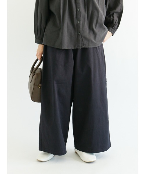 Samansa Mos2（サマンサ モスモス）の「ゆるストレートカラーパンツ（その他パンツ・レディース・ベージュ/ネイビー/ピンク/ミント/キナリ・ﾌﾘ-）」の4枚目の写真