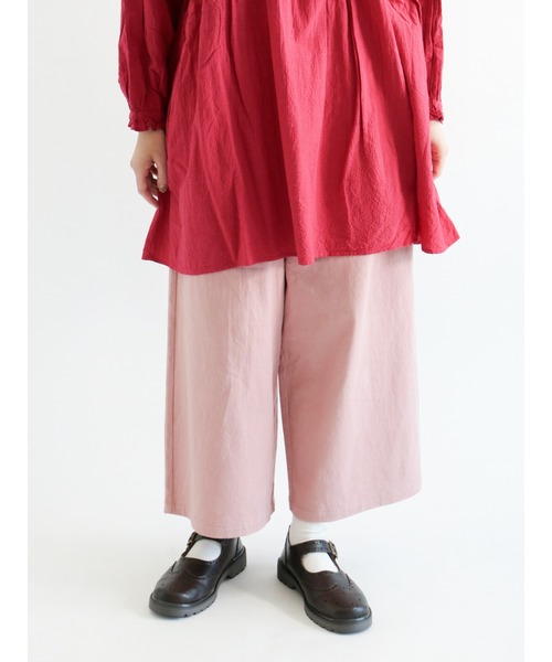 Samansa Mos2（サマンサ モスモス）の「ゆるストレートカラーパンツ（その他パンツ・レディース・ベージュ/ネイビー/ピンク/ミント/キナリ・ﾌﾘ-）」の5枚目の写真