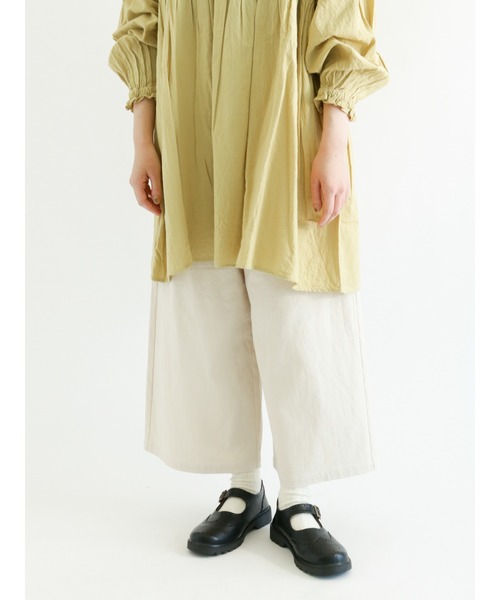 Samansa Mos2（サマンサ モスモス）の「ゆるストレートカラーパンツ（その他パンツ・レディース・ベージュ/ネイビー/ピンク/ミント/キナリ・ﾌﾘ-）」の2枚目の写真