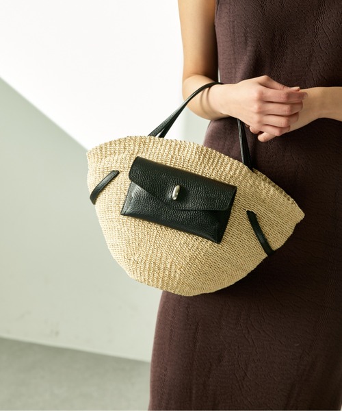 TOFF&LOADSTONE（トフアンドロードストーン）の「【TOFF&LOADSTONE】バスケットバッグ/Hybrid Basket/L（かごバッグ・レディース・ブラック・ONE SIZE）」の2枚目の写真