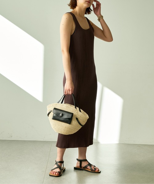 TOFF&LOADSTONE（トフアンドロードストーン）の「【TOFF&LOADSTONE】バスケットバッグ/Hybrid Basket/L（かごバッグ・レディース・ブラック・ONE SIZE）」の3枚目の写真