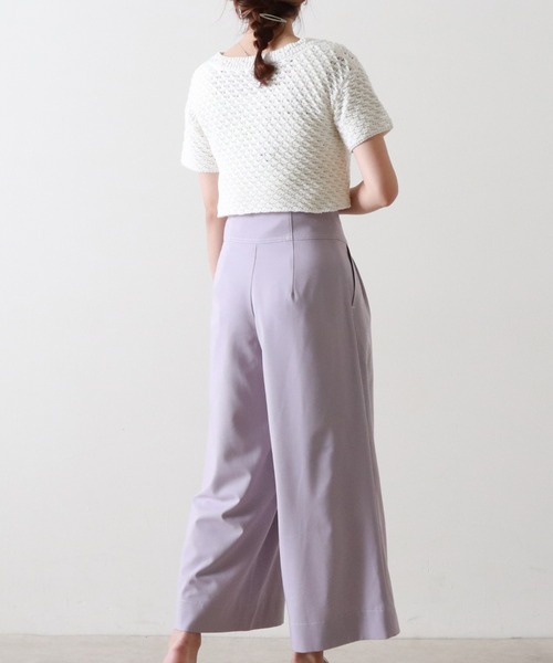 Cheek（チーク）の「透かし編ニットカーディガン（カーディガン/ボレロ・レディース・オフホワイト/イエロー/ラベンダー・MEDIUM）」の18枚目の写真