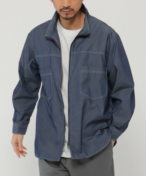 ikka(イッカ)の「スタンドジップシャウター(ブルゾン・メンズ・ネイビー/オリーブ・L/M/XL/S)」の2枚目の写真