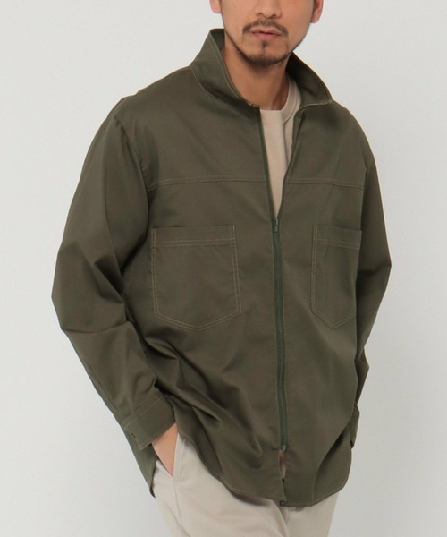 ikka(イッカ)の「スタンドジップシャウター(ブルゾン・メンズ・ネイビー/オリーブ・L/M/XL/S)」の1枚目の写真