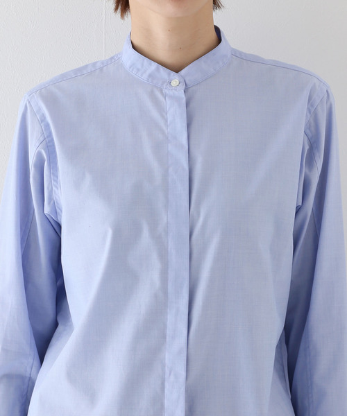 セール】ブラッシュスタンディングカラーシャツ（シャツ/ブラウス