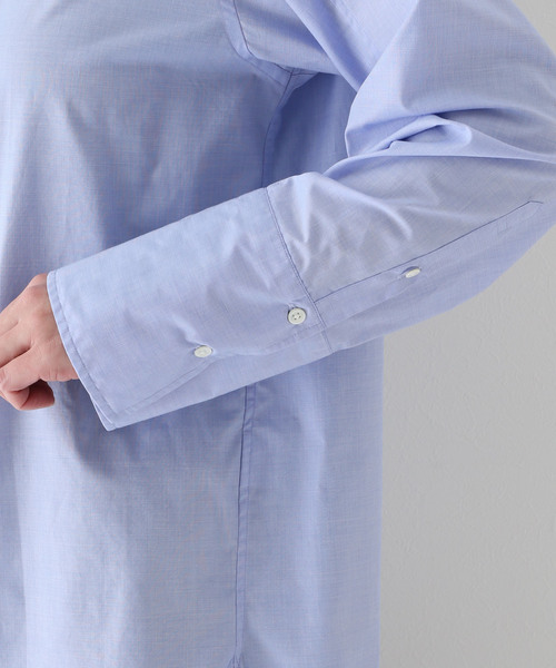 AP STUDIO（エーピーストゥディオ）の「ブラッシュスタンディングカラーシャツ（シャツ/ブラウス・レディース・サックスブルー・FREE）」の13枚目の写真
