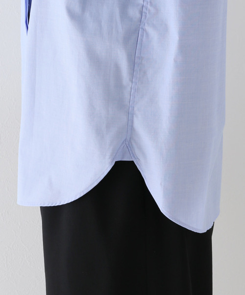 AP STUDIO（エーピーストゥディオ）の「ブラッシュスタンディングカラーシャツ（シャツ/ブラウス・レディース・サックスブルー・FREE）」の16枚目の写真