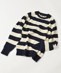 SHIPS JET BLUE | SHIPS GENERAL SUPPLY(シップスジェネラルサプライ):コットンリネンクルーネックニット15SS(ニット/セーター)