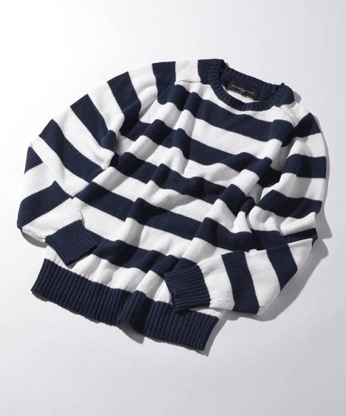 SHIPS JET BLUE（シップスジェットブルー）の「SHIPS GENERAL SUPPLY(シップスジェネラルサプライ):コットンリネンクルーネックニット15SS（ニット/セーター・メンズ・ナチュラル/ダークグレー/ブラック/レッド/コバルトブルー/ダークブルー/グレー/ネイビー/ライトブルー/サンドベージュ/ブルー系その他/ロイヤルブルー/オフホワイト/ブルー・LARGE/SMALL/X-LARGE/MEDIUM）」の13枚目の写真