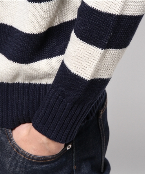 SHIPS JET BLUE（シップスジェットブルー）の「SHIPS GENERAL SUPPLY(シップスジェネラルサプライ):コットンリネンクルーネックニット15SS（ニット/セーター・メンズ・ナチュラル/ダークグレー/ブラック/レッド/コバルトブルー/ダークブルー/グレー/ネイビー/ライトブルー/サンドベージュ/ブルー系その他/ロイヤルブルー/オフホワイト/ブルー・LARGE/SMALL/X-LARGE/MEDIUM）」の19枚目の写真