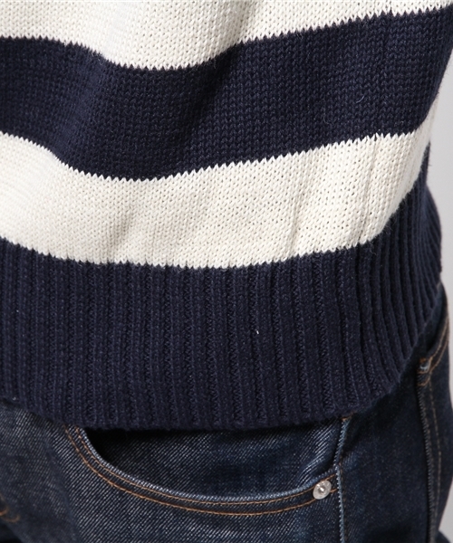 SHIPS JET BLUE（シップスジェットブルー）の「SHIPS GENERAL SUPPLY(シップスジェネラルサプライ):コットンリネンクルーネックニット15SS（ニット/セーター・メンズ・ナチュラル/ダークグレー/ブラック/レッド/コバルトブルー/ダークブルー/グレー/ネイビー/ライトブルー/サンドベージュ/ブルー系その他/ロイヤルブルー/オフホワイト/ブルー・LARGE/SMALL/X-LARGE/MEDIUM）」の20枚目の写真