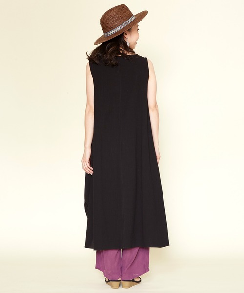 チャイハネ（チャイハネ）の「【チャイハネ】スキナド変形ノースリーブワンピース（ワンピース・レディース・ブラック/ベージュ/グレー/オレンジ/オレンジ系その他/ホワイト/ブルー系その他/グレー系その他/カーキ/ネイビー/マスタード・FREE）」の15枚目の写真