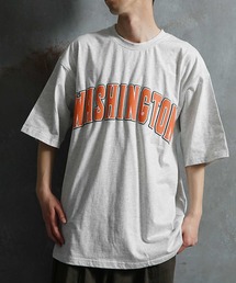 【JOKER】ルーズシルエット アメカジ 発泡 プリント カレッジロゴ 春服 ビッグTシャツ メンズ 春服
