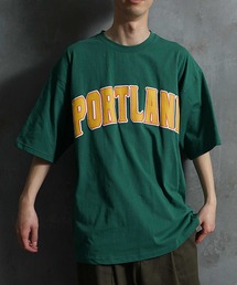 【JOKER】ルーズシルエット アメカジ 発泡 プリント カレッジロゴ 春服 ビッグTシャツ メンズ 春服