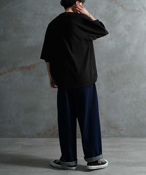 JOKER（ジョーカー）の「【JOKER】ルーズシルエット アメカジ 発泡 プリント カレッジロゴ 春服 ビッグTシャツ メンズ 春服（Tシャツ/カットソー・メンズ・ホワイト/ブラック/グレー/イエロー/グリーン/ホワイト系その他/グレー系その他・M/L）」の19枚目の写真