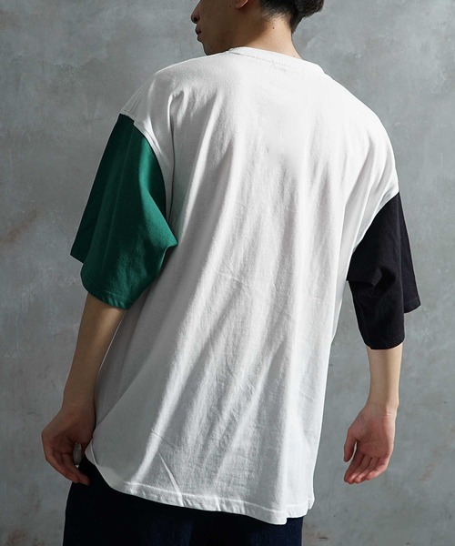 JOKER（ジョーカー）の「【JOKER】ルーズシルエット アメカジ 発泡 プリント カレッジロゴ 春服 ビッグTシャツ メンズ 春服（Tシャツ/カットソー・メンズ・ホワイト/ブラック/グレー/イエロー/グリーン/ホワイト系その他/グレー系その他・M/L）」の13枚目の写真