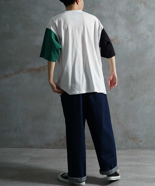 JOKER（ジョーカー）の「【JOKER】ルーズシルエット アメカジ 発泡 プリント カレッジロゴ 春服 ビッグTシャツ メンズ 春服（Tシャツ/カットソー・メンズ・ホワイト/ブラック/グレー/イエロー/グリーン/ホワイト系その他/グレー系その他・M/L）」の15枚目の写真