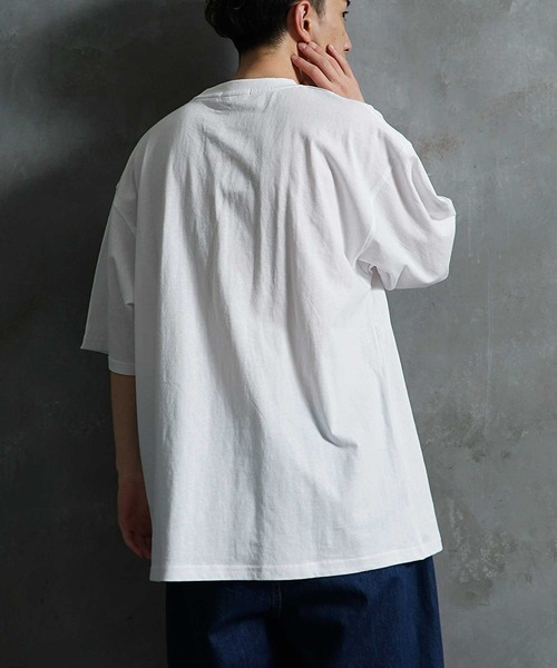 JOKER（ジョーカー）の「【JOKER】ルーズシルエット アメカジ 発泡 プリント カレッジロゴ 春服 ビッグTシャツ メンズ 春服（Tシャツ/カットソー・メンズ・ホワイト/ブラック/グレー/イエロー/グリーン/ホワイト系その他/グレー系その他・M/L）」の9枚目の写真