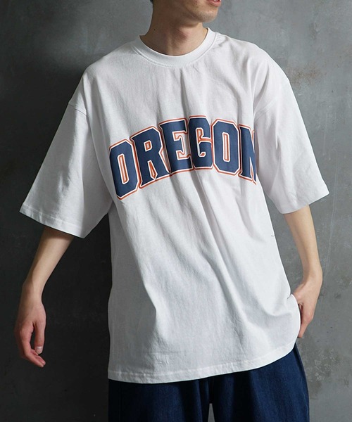 JOKER（ジョーカー）の「【JOKER】ルーズシルエット アメカジ 発泡 プリント カレッジロゴ 春服 ビッグTシャツ メンズ 春服（Tシャツ/カットソー・メンズ・ホワイト/ブラック/グレー/イエロー/グリーン/ホワイト系その他/グレー系その他・M/L）」の8枚目の写真