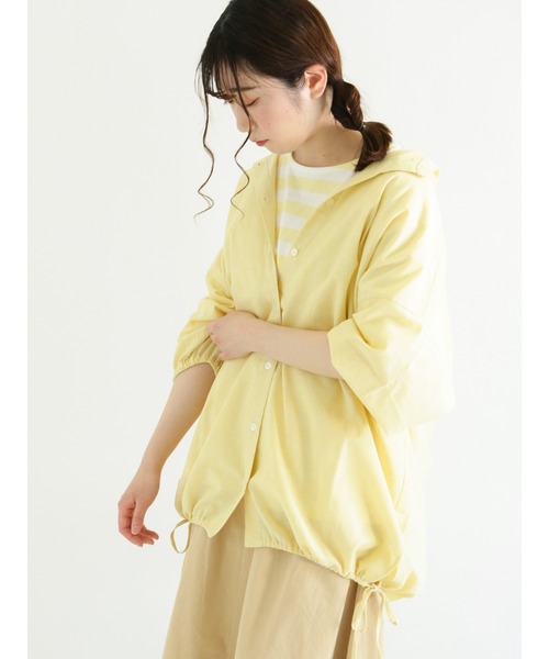 Samansa Mos2 チュニック 「WaterlessLinen」前後着リボン