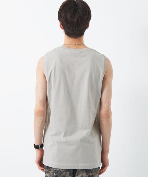 green label relaxing(グリーンレーベルリラクシング)の「SC ドライコットン ノースリーブ Tシャツ -吸水速乾-(タンクトップ・メンズ・ホワイト/ライトグレー/ブラック・S/XXL/L/XL/M)」の14枚目の写真