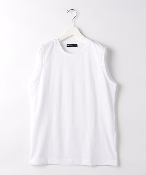 green label relaxing(グリーンレーベルリラクシング)の「SC ドライコットン ノースリーブ Tシャツ -吸水速乾-(タンクトップ・メンズ・ホワイト/ライトグレー/ブラック・S/XXL/L/XL/M)」の21枚目の写真