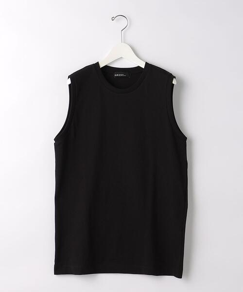 green label relaxing(グリーンレーベルリラクシング)の「SC ドライコットン ノースリーブ Tシャツ -吸水速乾-(タンクトップ・メンズ・ホワイト/ライトグレー/ブラック・S/XXL/L/XL/M)」の17枚目の写真
