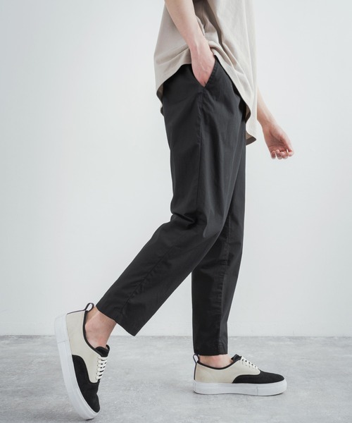 Betty Smith(ベティスミス)の「国産/日本製 ワイドテーパードアンクルペダルパンツ(その他パンツ・メンズ・ブラック/ベージュ/カーキ・S/M/L)」の4枚目の写真