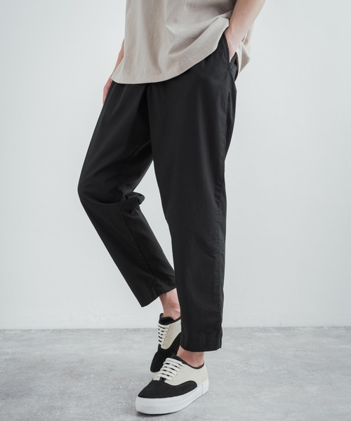 Betty Smith(ベティスミス)の「国産/日本製 ワイドテーパードアンクルペダルパンツ(その他パンツ・メンズ・ブラック/ベージュ/カーキ・S/M/L)」の5枚目の写真