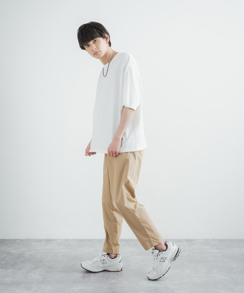 Betty Smith(ベティスミス)の「国産/日本製 ワイドテーパードアンクルペダルパンツ(その他パンツ・メンズ・ブラック/ベージュ/カーキ・S/M/L)」の11枚目の写真