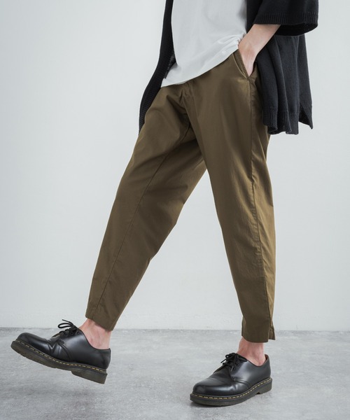 Betty Smith(ベティスミス)の「国産/日本製 ワイドテーパードアンクルペダルパンツ(その他パンツ・メンズ・ブラック/ベージュ/カーキ・S/M/L)」の12枚目の写真