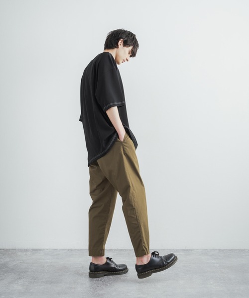 Betty Smith(ベティスミス)の「国産/日本製 ワイドテーパードアンクルペダルパンツ(その他パンツ・メンズ・ブラック/ベージュ/カーキ・S/M/L)」の14枚目の写真