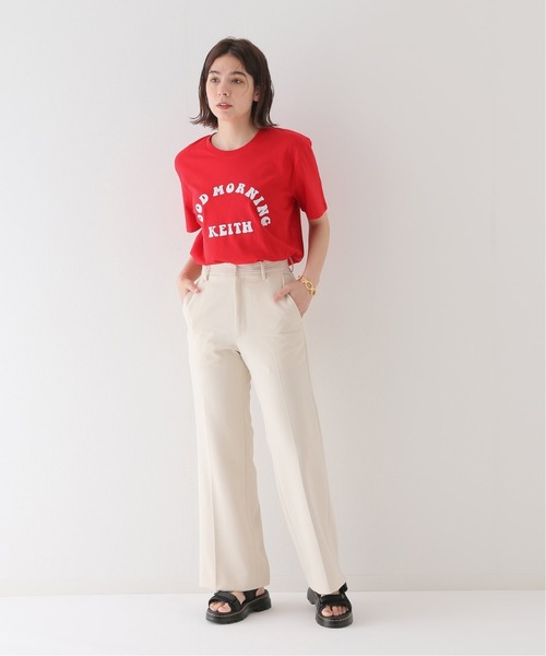 JOINT WORKS(ジョイントワークス)の「【GOOD MORNING KEITH/グッドモーニングキース】RED TEE(Tシャツ/カットソー・レディース・レッド・MEDIUM)」の2枚目の写真