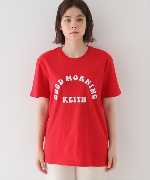 JOINT WORKS(ジョイントワークス)の「【GOOD MORNING KEITH/グッドモーニングキース】RED TEE(Tシャツ/カットソー・レディース・レッド・MEDIUM)」の4枚目の写真