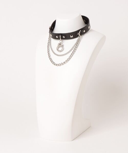 NOVESSEL（ノベセル）の「A'GEM/9 × .kom『NOVESSEL/ノベセル』手錠チェーンチョーカー（チョーカー・レディース・ブラック・FREE）」の2枚目の写真