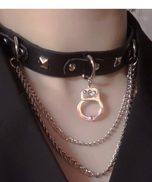 NOVESSEL（ノベセル）の「A'GEM/9 × .kom『NOVESSEL/ノベセル』手錠チェーンチョーカー（チョーカー・レディース・ブラック・FREE）」の7枚目の写真