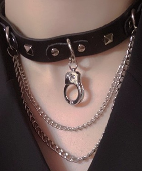 NOVESSEL（ノベセル）の「A'GEM/9 × .kom『NOVESSEL/ノベセル』手錠チェーンチョーカー（チョーカー・レディース・ブラック・FREE）」の6枚目の写真