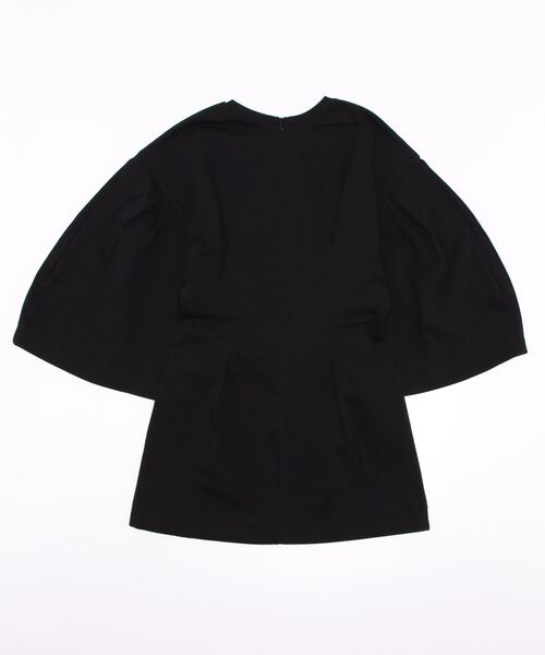 CLANE（クラネ）の「BIG SLEEVE WAIST SHAPE TOPS（Tシャツ/カットソー・レディース・ホワイト/ブラック/グリーン・1/2）」の4枚目の写真