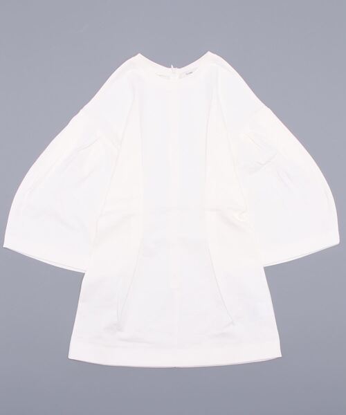 CLANE（クラネ）の「BIG SLEEVE WAIST SHAPE TOPS（Tシャツ/カットソー・レディース・ホワイト/ブラック/グリーン・1/2）」の7枚目の写真