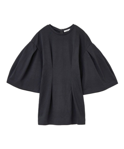CLANE（クラネ）の「BIG SLEEVE WAIST SHAPE TOPS（Tシャツ/カットソー・レディース・ホワイト/ブラック/グリーン・1/2）」の8枚目の写真