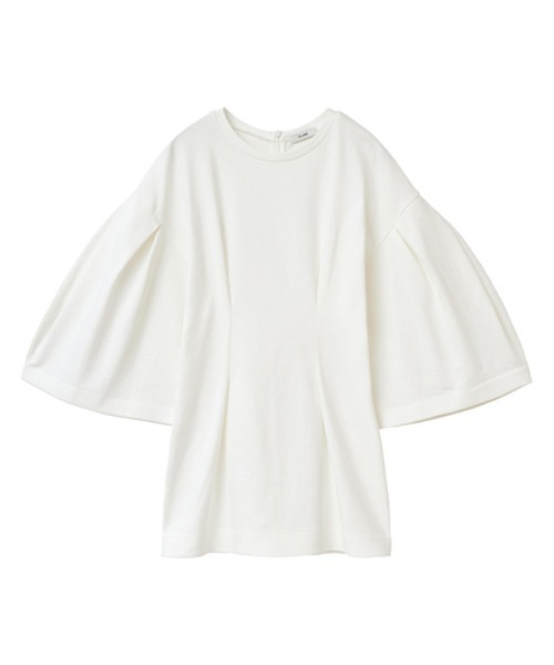 CLANE（クラネ）の「BIG SLEEVE WAIST SHAPE TOPS（Tシャツ/カットソー・レディース・ホワイト/ブラック/グリーン・1/2）」の9枚目の写真