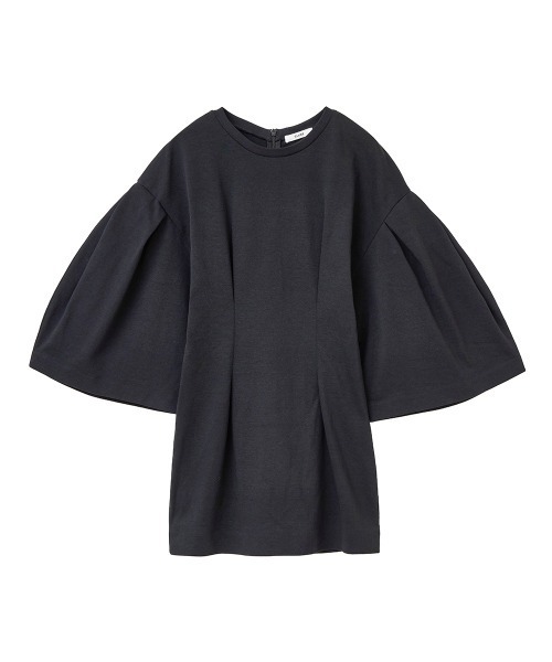 CLANE（クラネ）の「BIG SLEEVE WAIST SHAPE TOPS（Tシャツ/カットソー・レディース・ホワイト/ブラック/グリーン・1/2）」の14枚目の写真