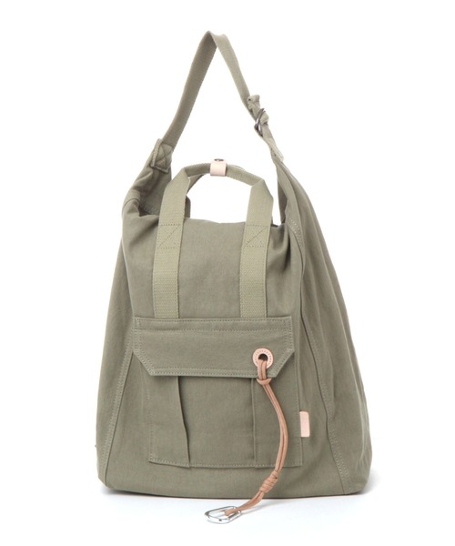 studio CLIP（スタディオクリップ）の「キャンバス2WAYリュック（バックパック/リュック・レディース・カーキ/ナチュラル・FREE）」の16枚目の写真