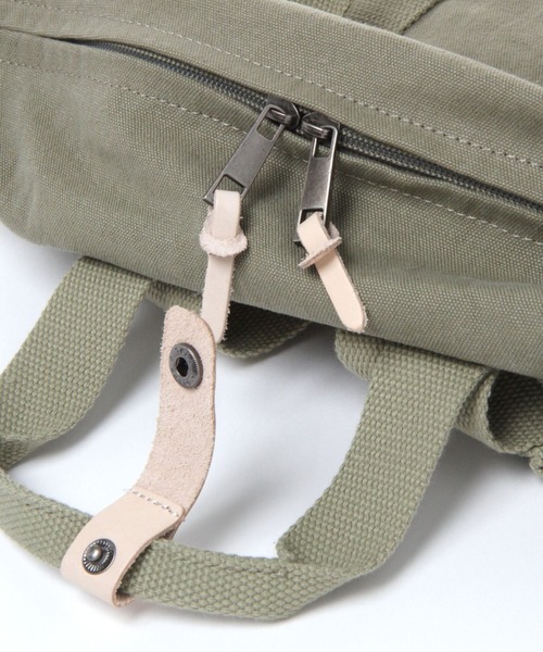 studio CLIP（スタディオクリップ）の「キャンバス2WAYリュック（バックパック/リュック・レディース・カーキ/ナチュラル・FREE）」の5枚目の写真